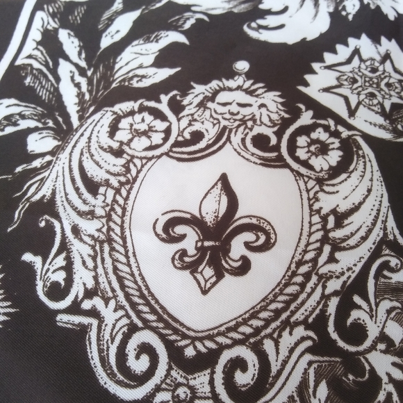 Dark Brown and White Jaclyn Smith Polyester Scarf - Picture 11 of 11